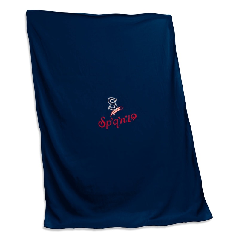 Spokane Indians Navy Sweatshirt Blanket