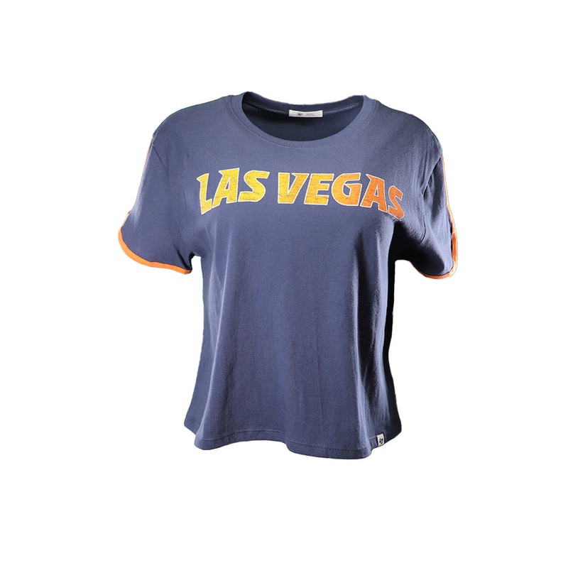 Women’s ’47 Brand Las Vegas Navy Dolphin Short Sleeve Crop T-Shirt