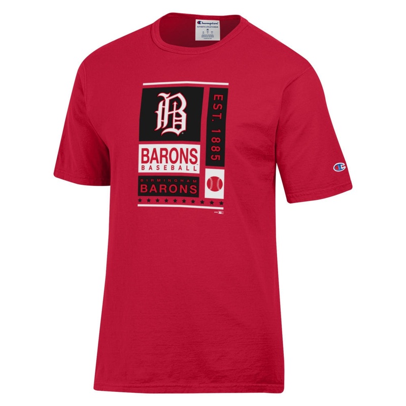 Champion Mens Red Garment Dyed SS Tee