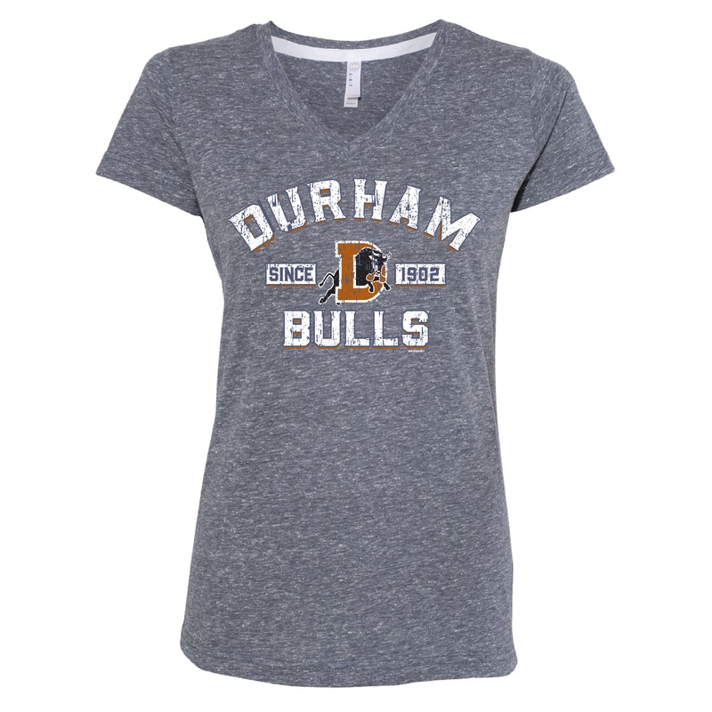 Durham Bulls Women’s Melange V-Neck Tee