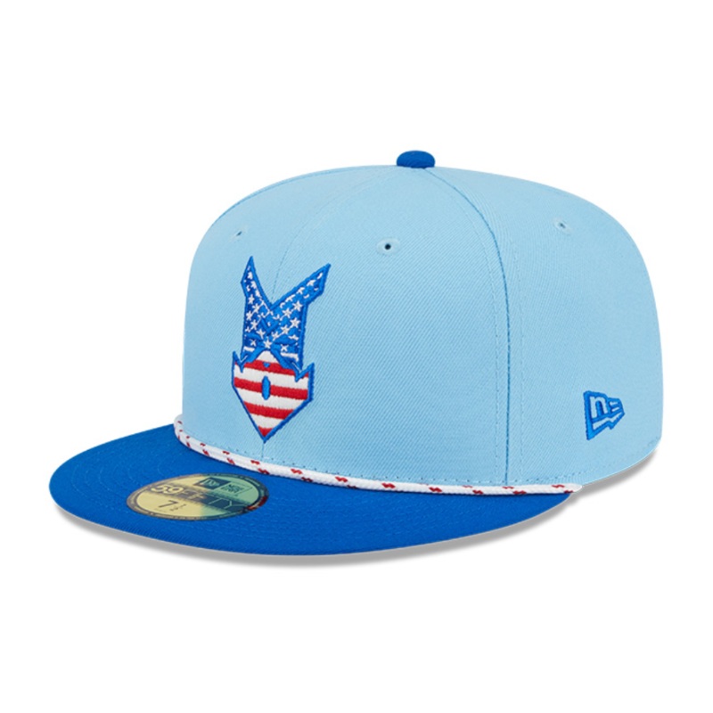 Indianapolis Indians 2025 Stars n’Stripes New Era Authentic On-Field 59FIFTY Cap