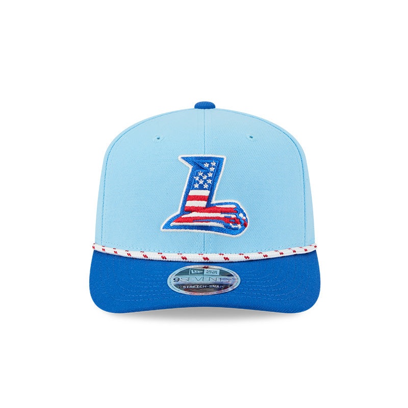 Lynchburg Hillcats 2025 New Era July 4th 9SEVENTY Stretch Snap Cap