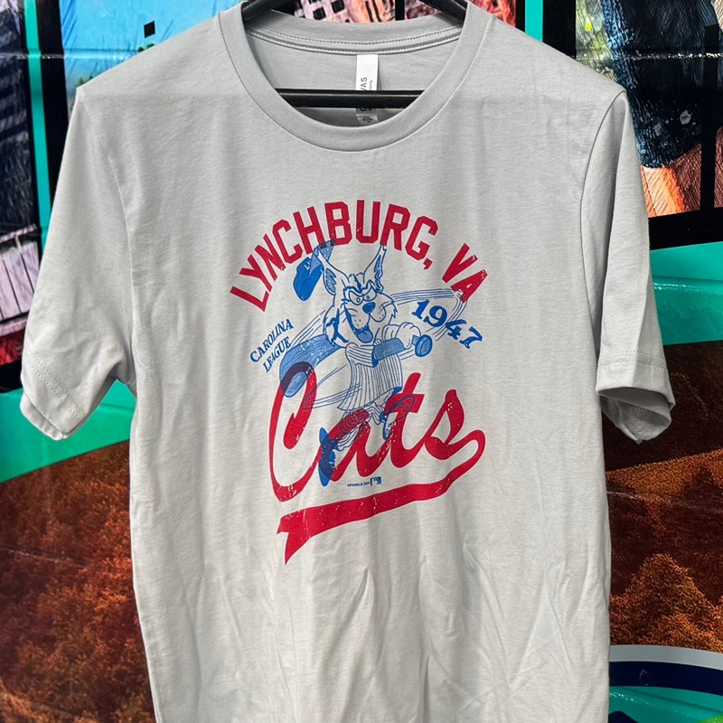 Lynchburg Hillcats Grey Southpaw Swing Throwback Tee