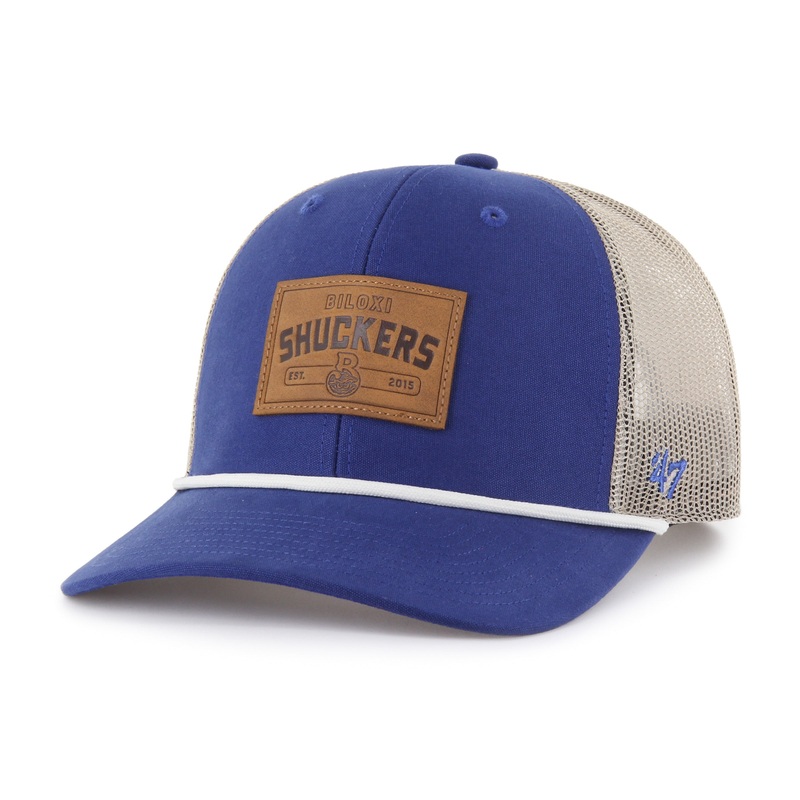 ’47 Trucker Cap with Leather Logo Patch Vintage Royal