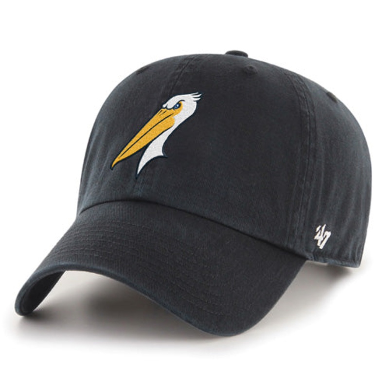 Myrtle Beach Pelicans 47 Brand Black MiLB x NCAA Coastal Carolina University Alternate Adjustable Sure Shot Clean Up Cap