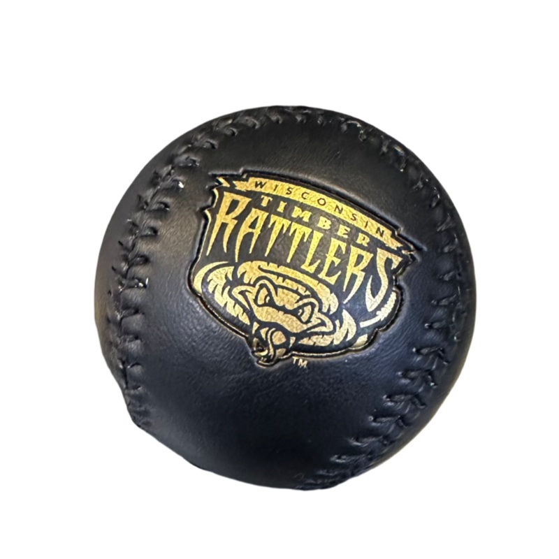 Timber Rattlers Black Baseball w/ Gold Debossed Logo