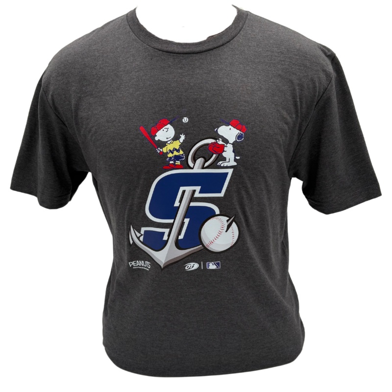 OT Sports Adult Dark Gray Peanuts T-Shirt