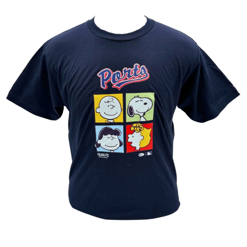 OT Sports Adult Navy Peanuts T-Shirt