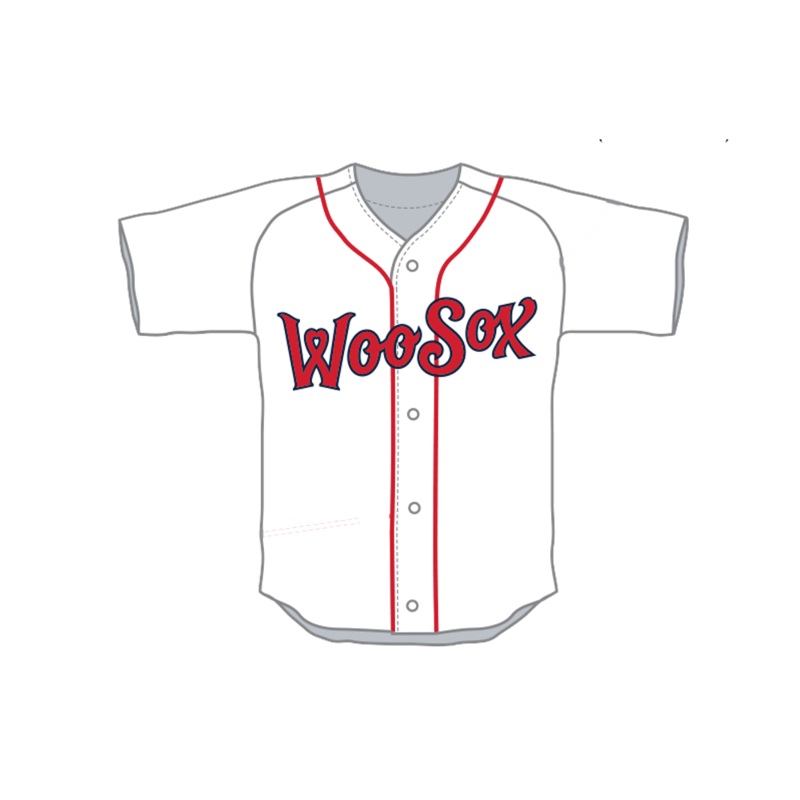 Worcester Red Sox White Youth WooSox Replica Jersey