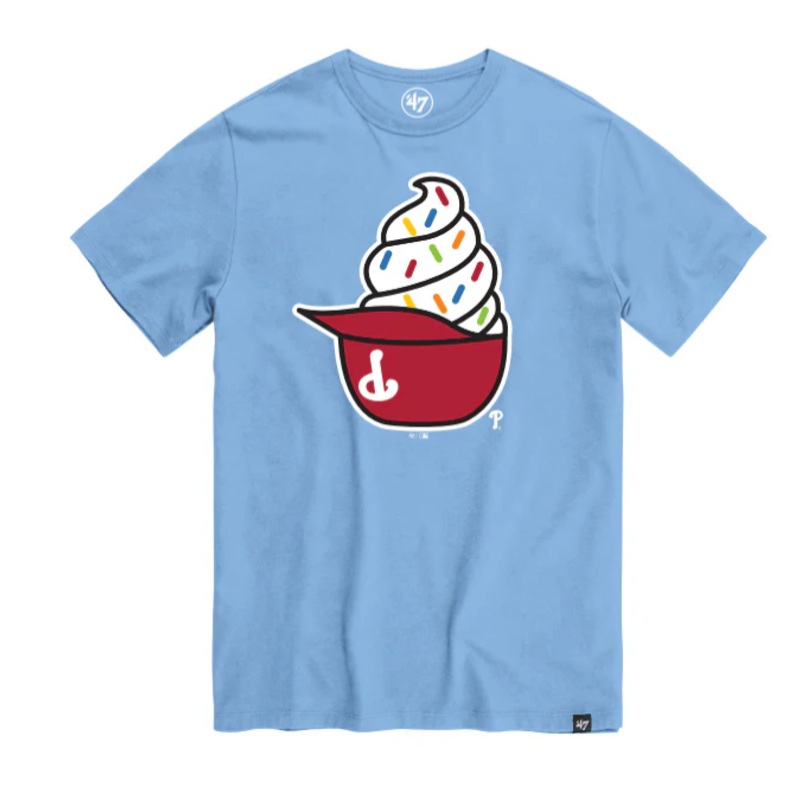 47 Brand Light Blue Ice cream Philadelphia Phillies shirt