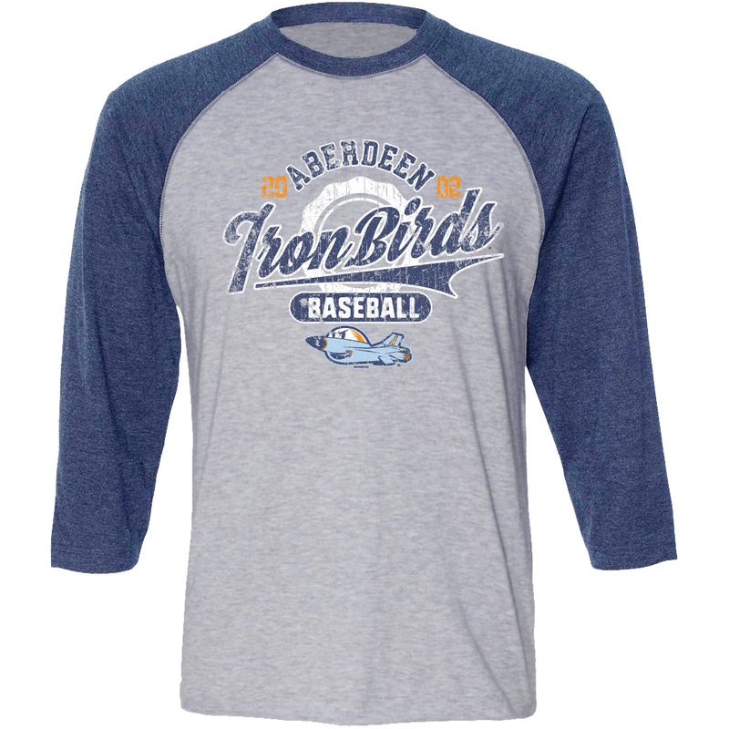 Aberdeen IronBirds – Adult 3/4 Sleeve Baseball Tee