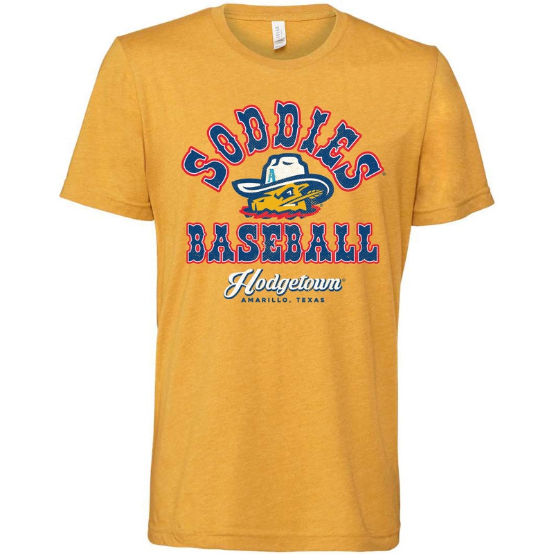 Amarillo Sod Poodles Yellow Old School Game Tee