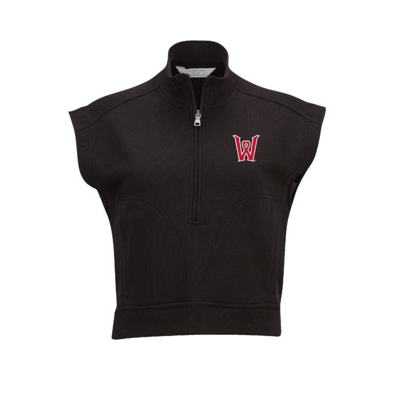Worcester Red Sox Ladies Sleeveless Terry 1/2 Zip Pullover
