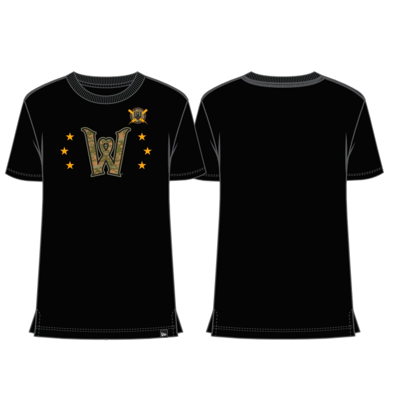 Worcester Red Sox Women’s Black Military Heart W Tee