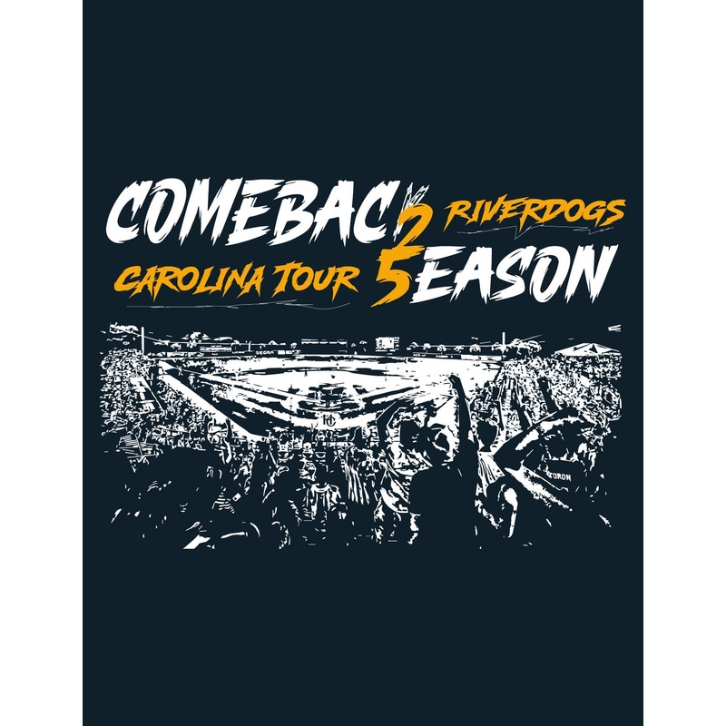 Charleston RiverDogs ComeBack Carolina Tour5eason Tee