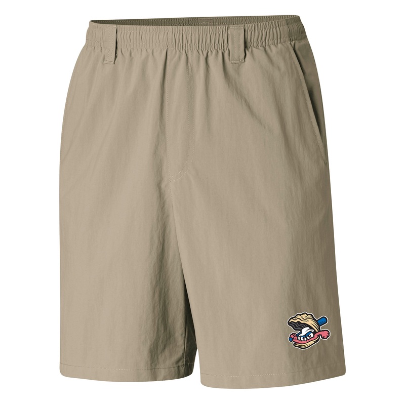 Columbia Men’s Back Cast III Water Shorts in Khaki with Shuckers Alternative Logo