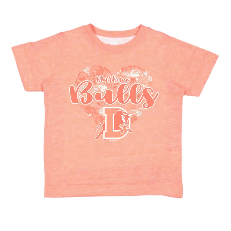 Durham Bulls Toddler Papaya Melange Flyleaf Tee