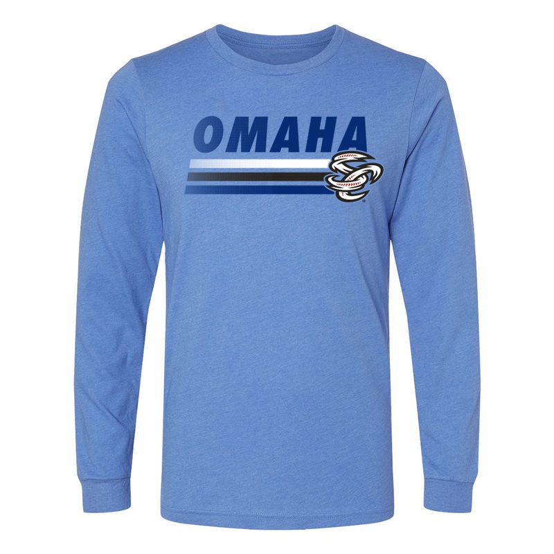Omaha Storm Chasers 108 Stitches Men’s Penthouse Light Blue LS Tee