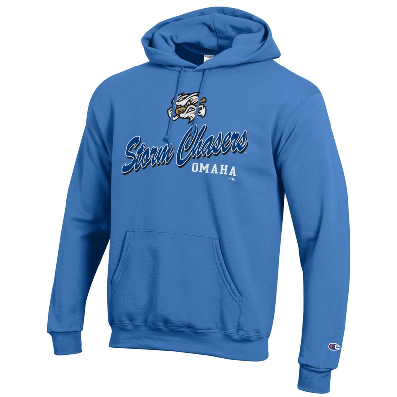 Omaha Storm Chasers Champion Men’s Powerblend Blue Breeze Hoodie