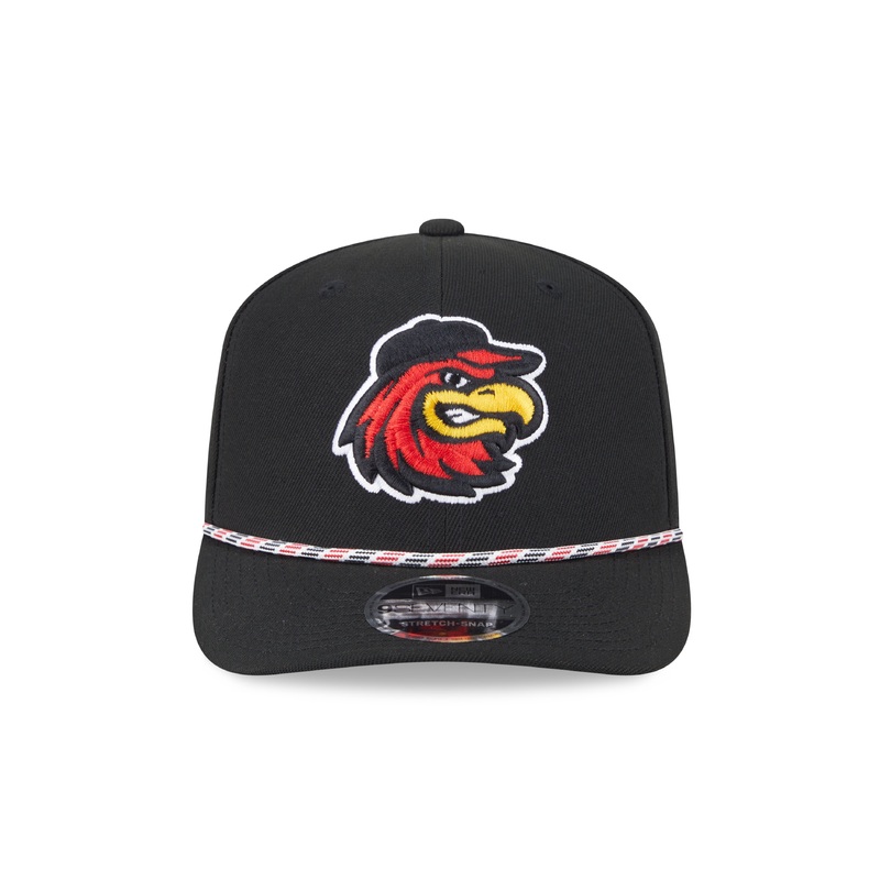 Rochester Red Wings New Era Black Rope Cap