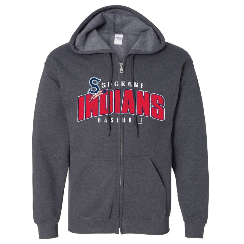 Spokane Indians Dark Charcoal Emmitt Full-Zip Hooded Sweatshirt