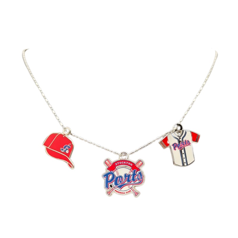 Stockton Ports 3 Charm Necklace