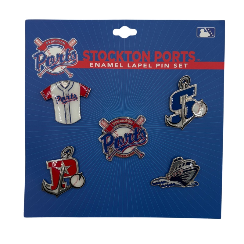 Stockton Ports 5 Piece Pin Set