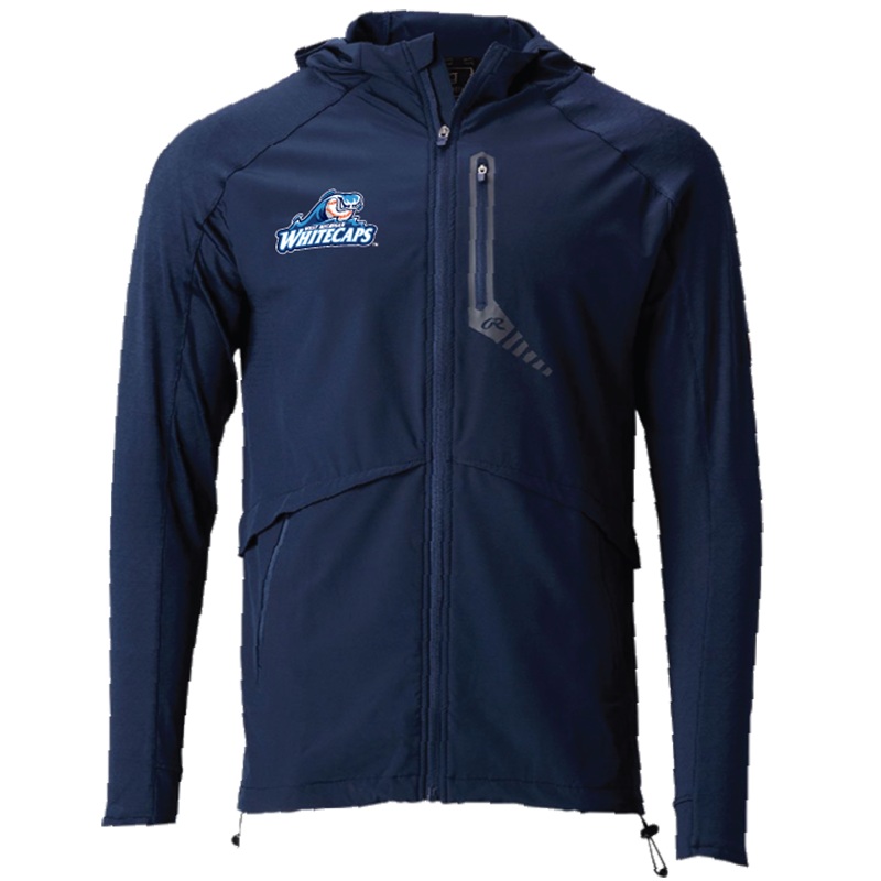 West Michigan Whitecaps Rawlings Gold Collection Long Sleeve Cage Jacket