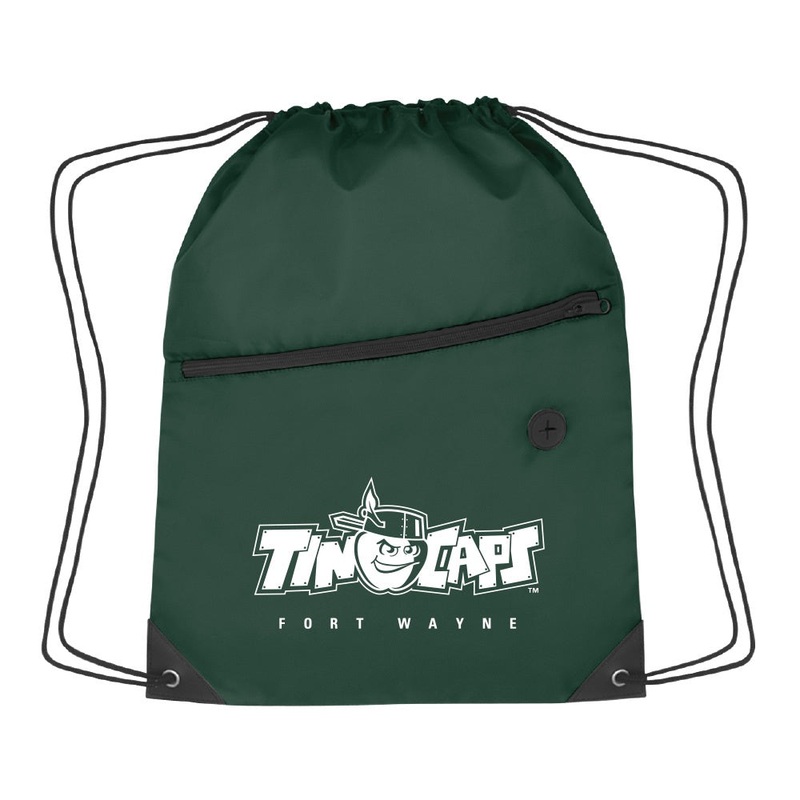 Fort Wayne TinCaps Forest Zippered Cinch Sack