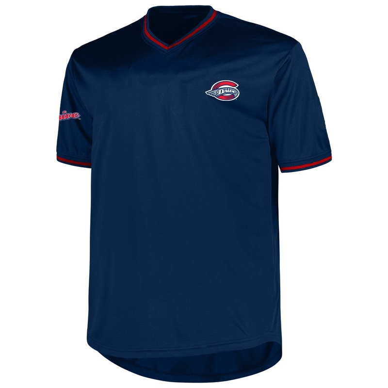 Greenville Drive Profile Navy Big & Tall Crossover Vneck Jersey