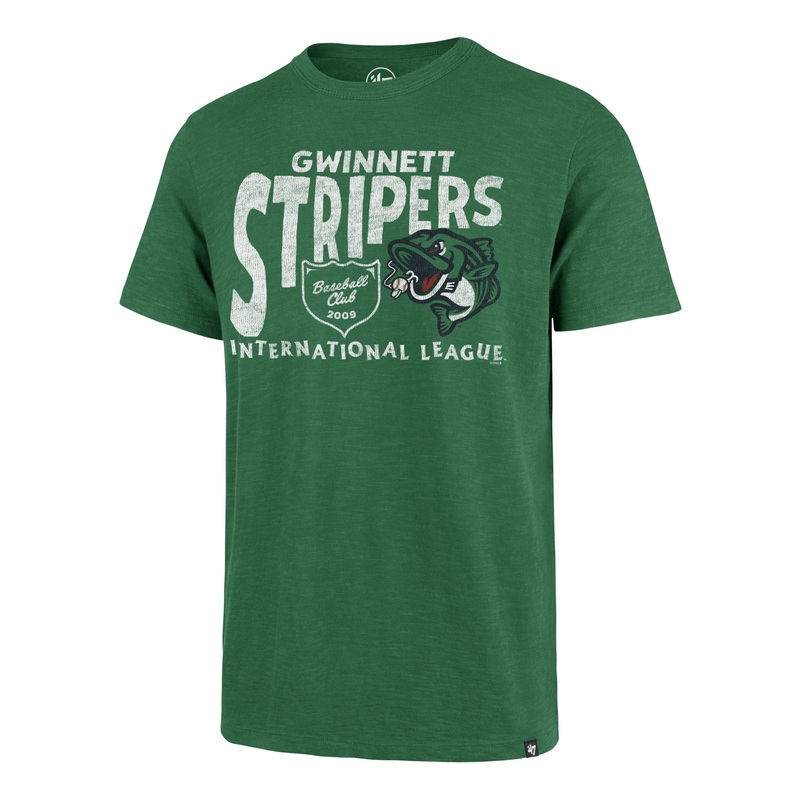 Gwinnett Stripers 47′ Brand Green Forkball Scrum Tee