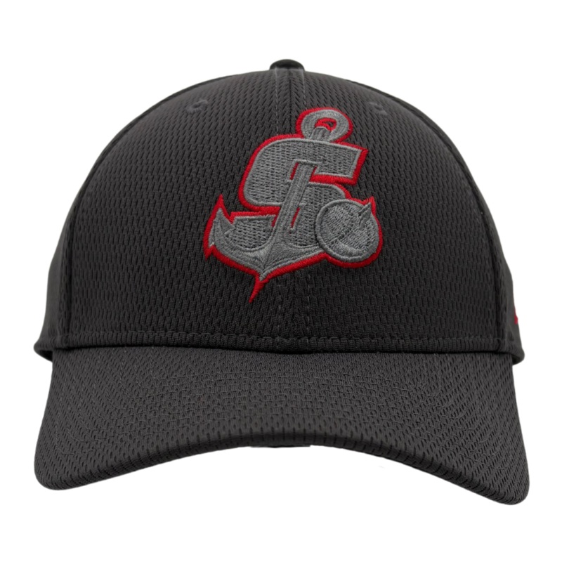 New Era Grey and Red S Anchor Flex Fit