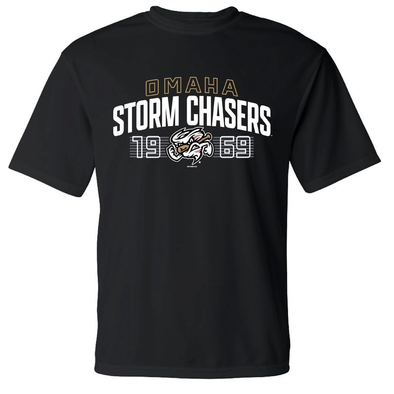 Omaha Storm Chasers Bimm Ridder Men’s Stripped Black Performance Tee