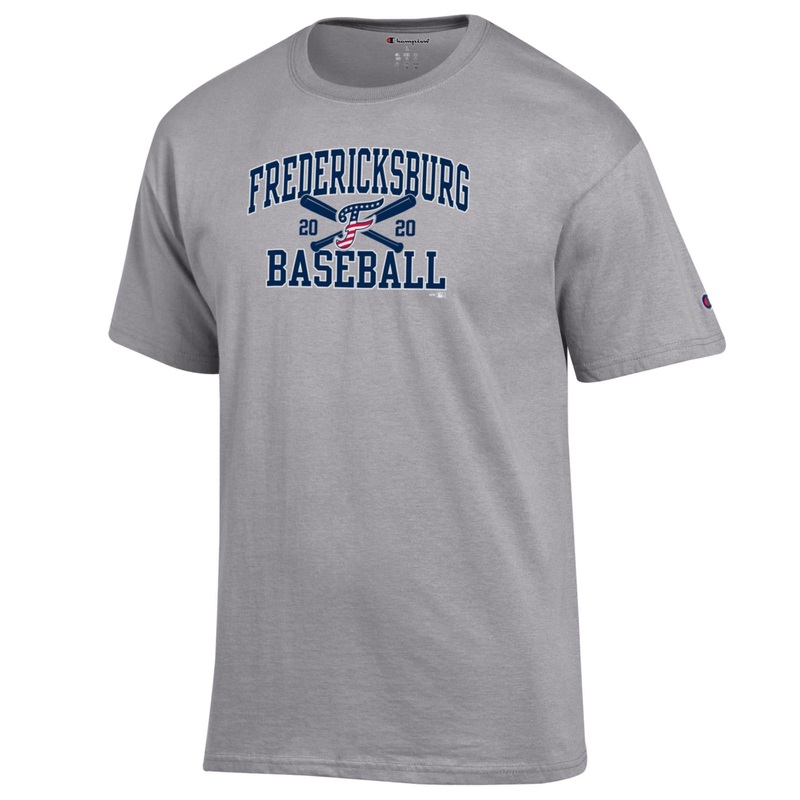 FredNats Champion Grey Crossed Bat Tee
