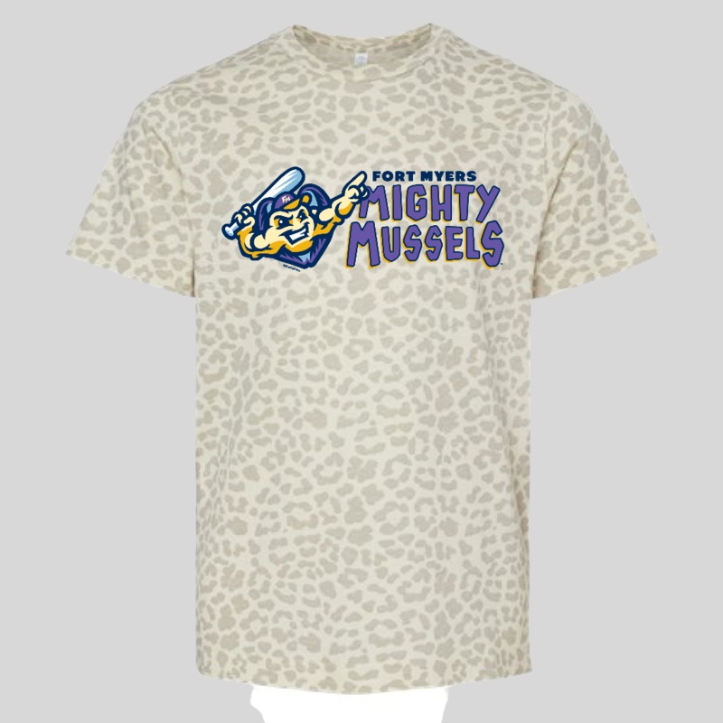 Mighty Mussels Girls Leopard Print Tee