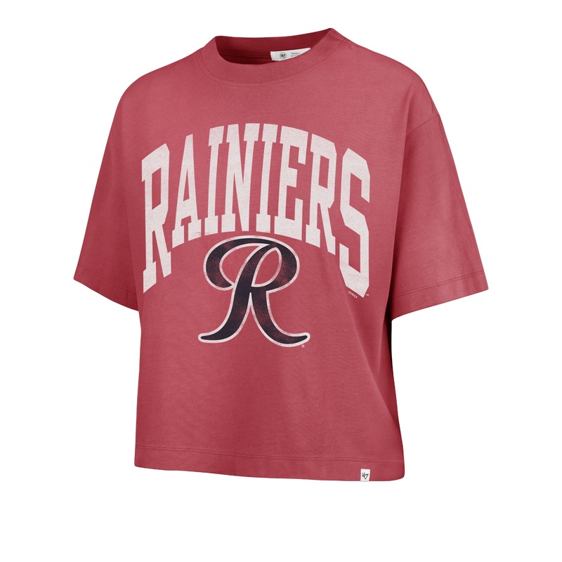 Tacoma Rainiers ’47 Brand Women’s Red Shale Montauk Crop Tee