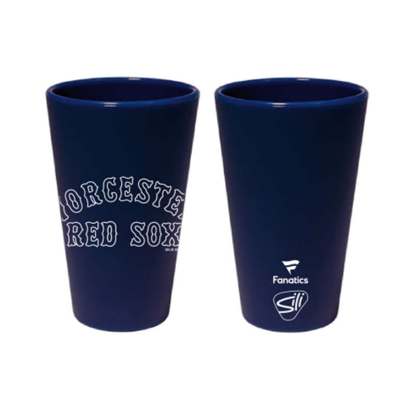 Worcester Red Sox Navy Silicone 16 OZ Pint Glass