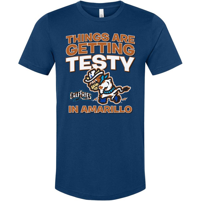 Amarillo Sod Poodles Calf Fries Royal Testy Tee