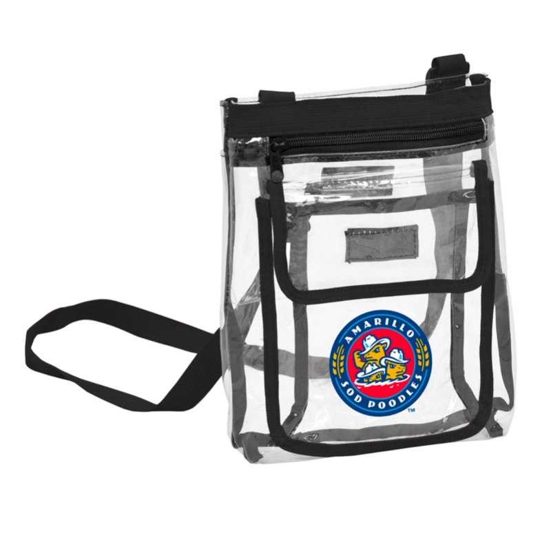 Amarillo Sod Poodles Crest Logo Clear Crossbody Bag