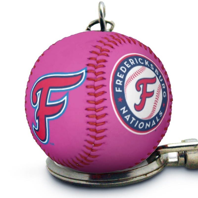 FredNats Pink Baseball Keychain