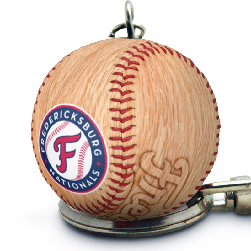 FredNats Wood Baseball Keychain