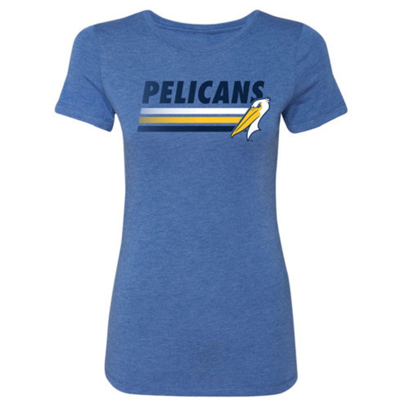 Myrtle Beach Pelicans 108 Stitches Ladies Royal Penthouse Tee