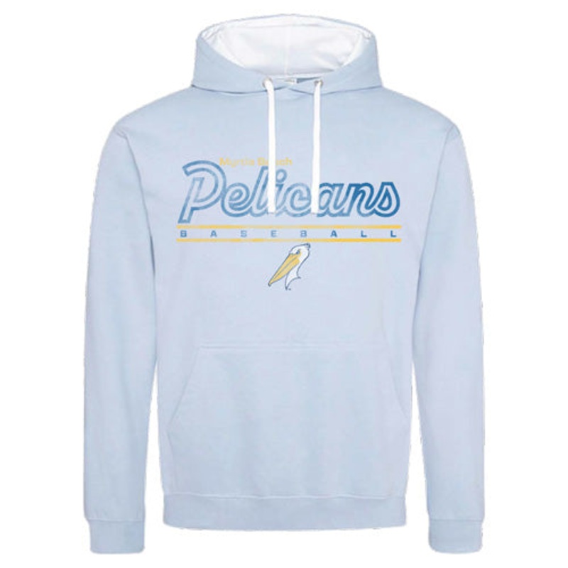 Myrtle Beach Pelicans Vantage Apparel Sky White Contrast Hood