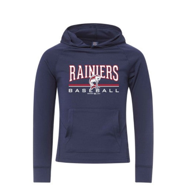 Tacoma Rainiers MV Sport Youth Navy Sunproof Long Sleeve Hooded Tee