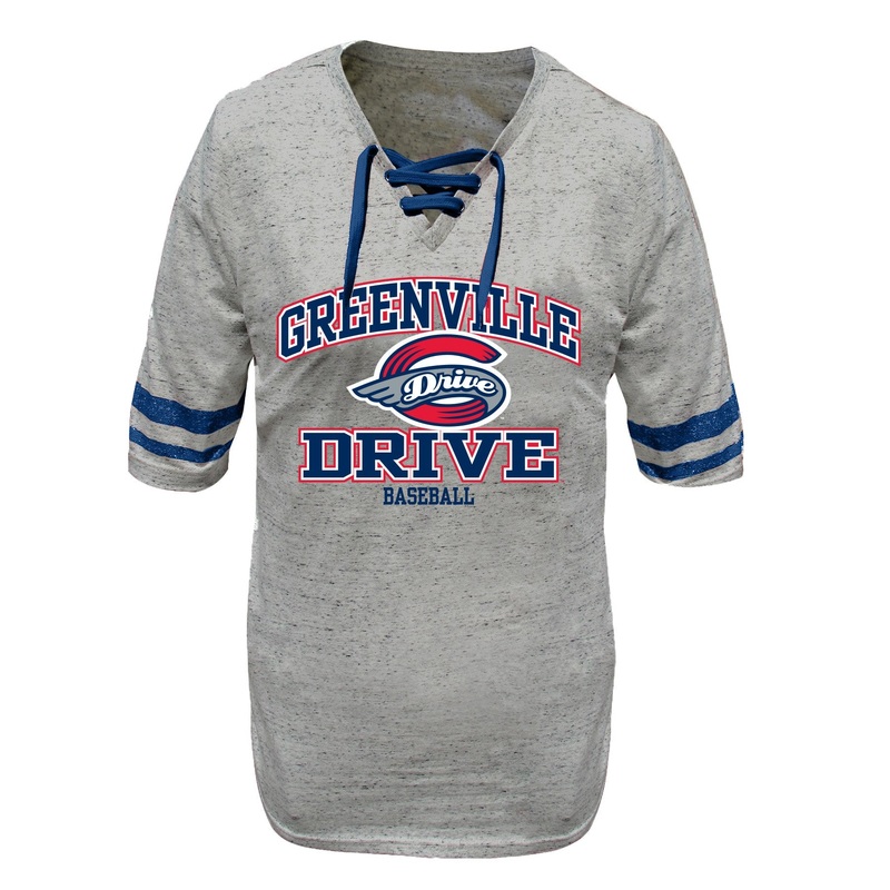 Greenville Drive Profile Plus Size Women’s Lace Up Tee