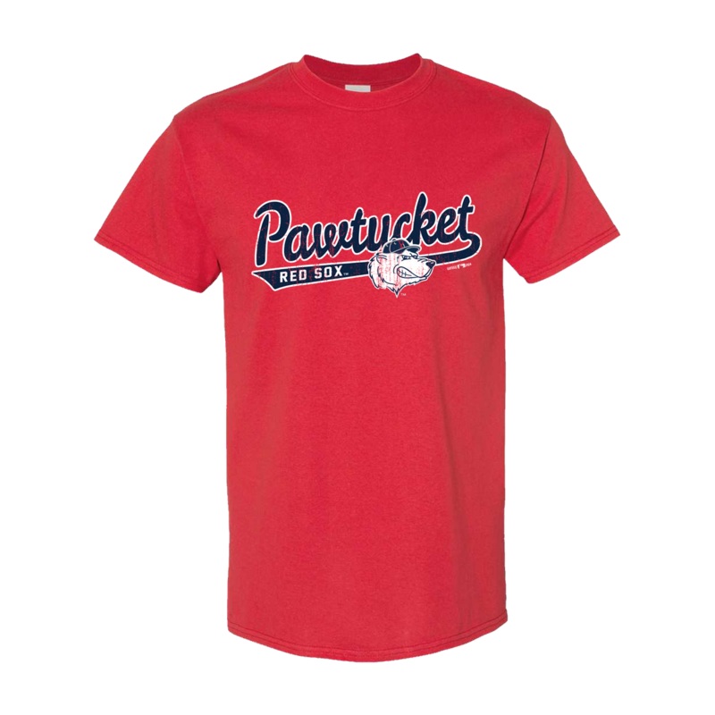 Pawtucket Red Sox Red Pawsox Baseball Tail Tee
