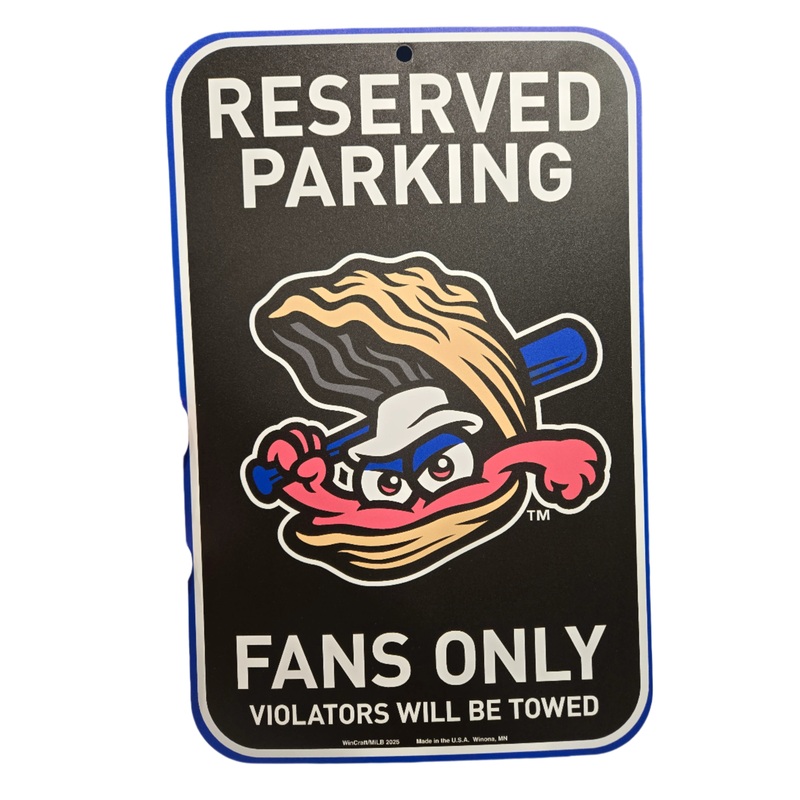Shuckers Reserved Parking Sign