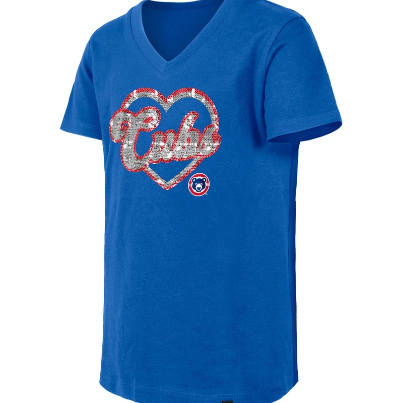 South Bend Cubs New Era Girls Heart Flip Tee