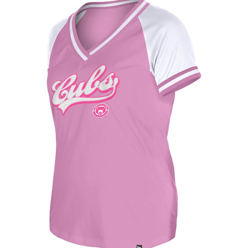 South Bend Cubs New Era Women’s Pink V-Neck T-shirt