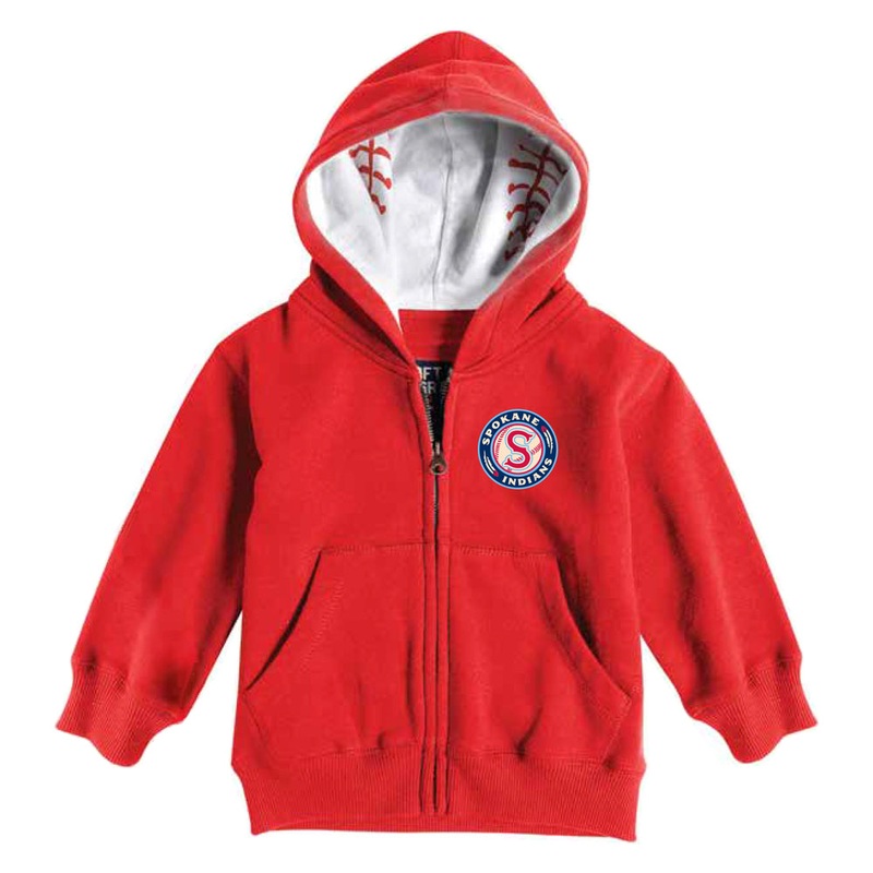 Spokane Indians Toddler Full-Zip Baseball Hoodie